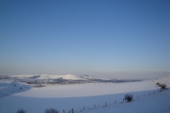 View from Beddingham hill in snow
